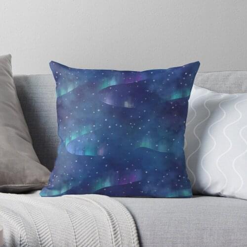 Aurora borealis Throw Pillow Cushion Cover Polyester throw pillows case on sofa home living room car seat decor 45x45cm