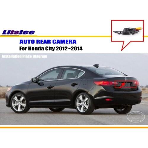 Car Rear view Camera For Honda City 2012~2014 Reverse Rear View HD CCD RCA NTST PAL Reverse Hole CAM