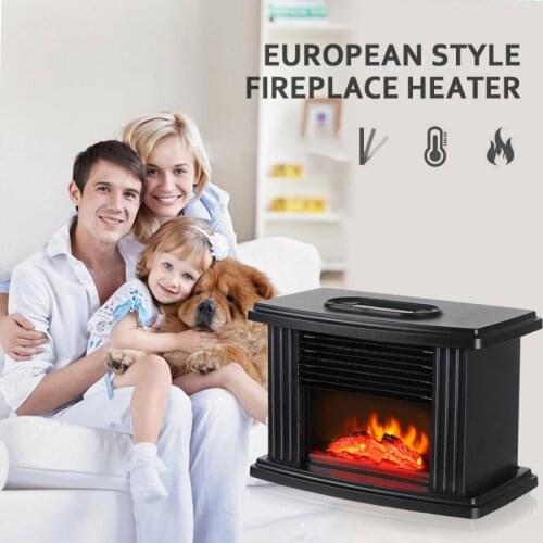 Freestanding Electric Fireplace Stove Heater w/ LED Flame Effect Remote Control armer Machine for Winter EU Plug Dropshipping