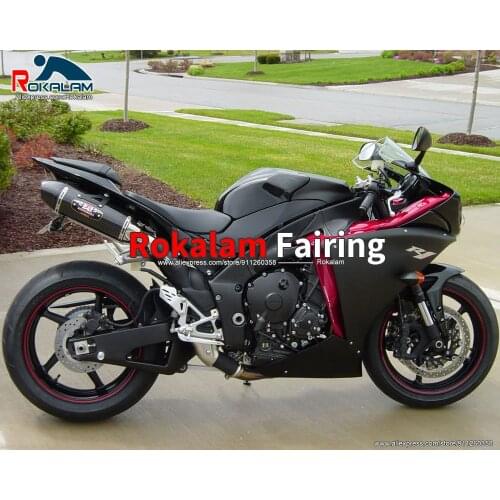 Custom Free Fairing For Yamaha R1 YZF1000 2009 2010 2011 YZFR1 09 11 Black Red Motorcycle Body Kit (Injection Molding)