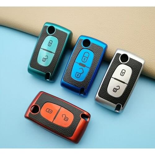 2021Styl Tpu Car Key Case Full Cover For Citroen Xsara Picasso C2 C3 C4 C5 C6 C8 For Peugeot 107 206 207 307 308 406 Accessories