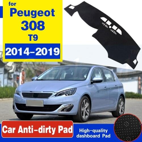 For Peugeot 308 T9 2014~2019 308 308sw 308GTI Anti-Slip Mat Dashboard Cover Pad Sunshade Dashmat Carpet Accessories SW GTI 2018