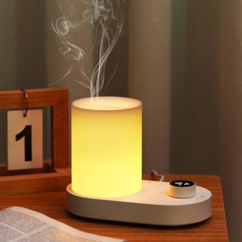 Electric Essential Oil Diffuser Smart Timing Soft Warm LED Night Light Ultrasonic Cool Mist USB Air Humidifier Aroma Diffuser