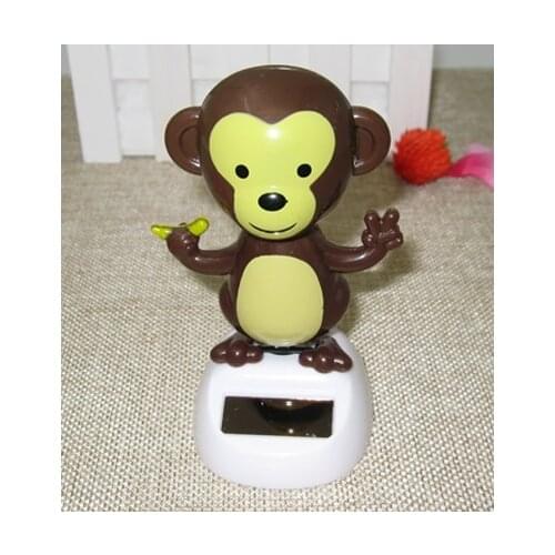 Solar Toy Shake Head To Furnishing Articles Vehicle Interior Lovely Flowers Car Solar Little Monkey Decorative Supplies 2021