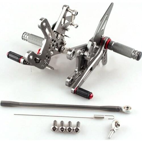 KEMiMOTO For Kawasaki ZX-10R ZX10R ZX 10R CNC Adjustable Foot Rest Motorcycle Accessories Foot Rest Pegs 2013 2014 2015