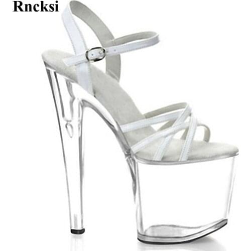 Rncksi Summer Sexy New Women Shoes Dress sandals platform 20cm high heels Night clubbing Pole Dance Sandals Shoes