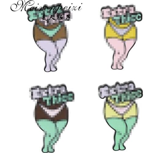 Meirenpeizi Woman Metal Enamel Pins and Brooches for Women Men Lapel Pin backpack bags Hat badge Kids Gifts