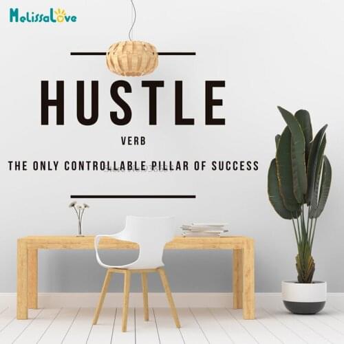 Hustle Definition Qoute Decal Inspiring Company Meeting Room Office Gym Decor Removable Vinyl Wall Sticker BD393