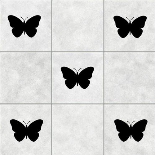 Butterfly Tile Stickers Bathroom Wall Art Decor Decal Kitchen Toilet Transfer Wall Sticker Choose Size Color