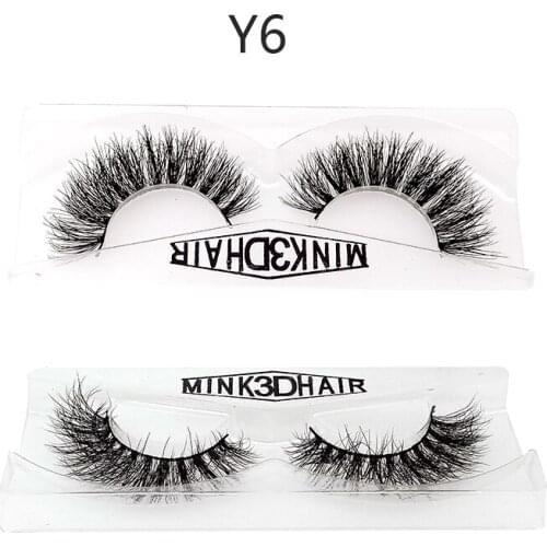 NEW HBZGTLAD 3D Mink Hair False Eyelashes Wispy Cross Eye Lashes Fluffy Handmade Extension Mink Eyelashes