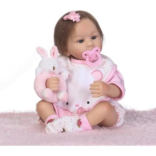 New Arrival 22 Inch Reborn 55cm Doll high quality Silicone Vinyl Babies Doll Lifelike Newborn Girl play house fashion Toy