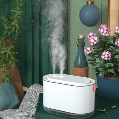 New Humidifier Household Mute Dual Nozzle Large Capacity Rechargeable Aroma Oil Diffuser USB Cool Mist Sprayer With Night Light