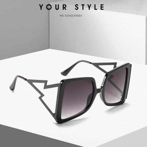 Fashion Oversize Bow Shape Square Sunglasses for Women 2021 New Luxury Brand Big Frame Gradient Sun Glasses Female Summer Shades