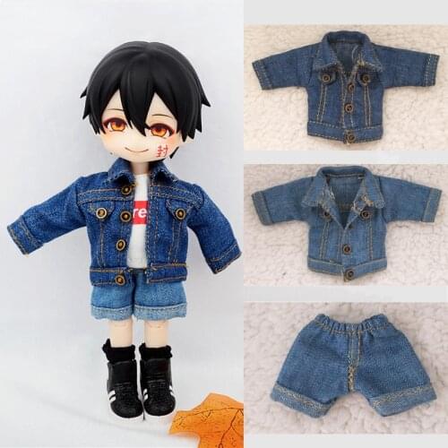 Doll clothes GSC molly doll clothes PICCODO 1 / 12bjd denim jacket casual coat Denim Shorts Jeans doll accessories