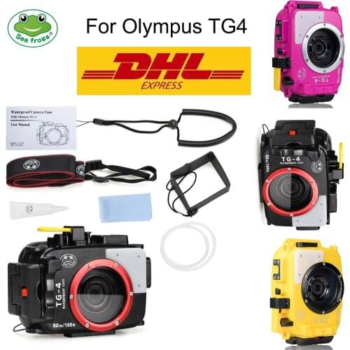In Stock Seafrogs For Olympus TG4 Camera Diving Waterproof Housing 60M/195ft Camera Case Underwater Protective Shell