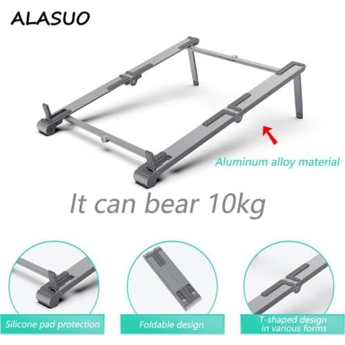 Adjustable Foldable Aluminum Laptop Mobile Phone Stand Desktop Notebook Holder Desk Laptop Stand For Macbook 7-15 inch ALASUO