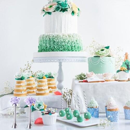 Roses Flower Holder Decoration Pastry Sticks Baking Cone Cream Tools Piping Cake Aluminium Alloy 1PC Rod