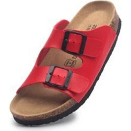 New Fashion Summer Men Women Platform Cork Slipper Unisex Lovers Casual Sandals Outdoor Double buckle Mixed Color Beach Slides