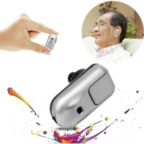Hearing Aid Digital In Ear Amplifier Hearing Aids Device Silver ABS Personal Ear Care Tools
