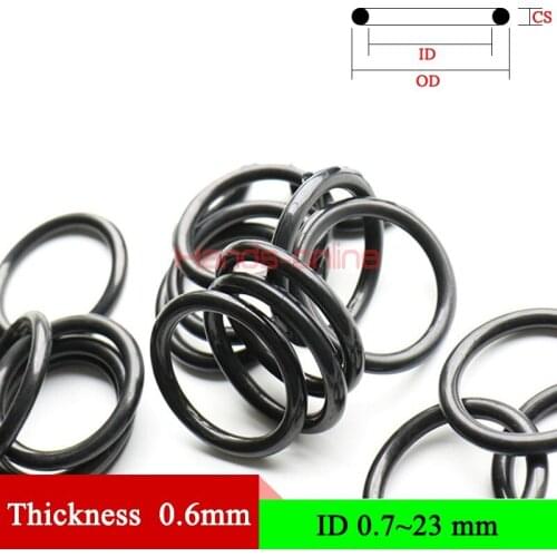 Thickness 0.6mm/0.024in NBR Rubber O Ring O-Ring Oil Sealing Automobile Sealing Sealing O Ring O-Ring Seal Gasket Oil Washer