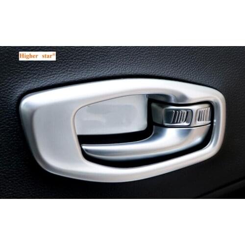 Higher star ABS chrome 4pcs car inner door handle decoration frame cover for Jeep compass 2017