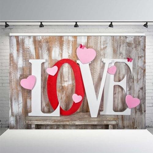 Yeele Valentines Day Love Heart Wood Board Floor Photocall Background Wedding Party Baby Birthday Photo Backdrop Photography