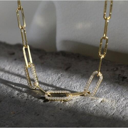 Thick Necklace 925 Silver Choker Natural Zircon Charm Minimalism Vintage Boho Bijoux Femme Collier Necklace Women Jewelry