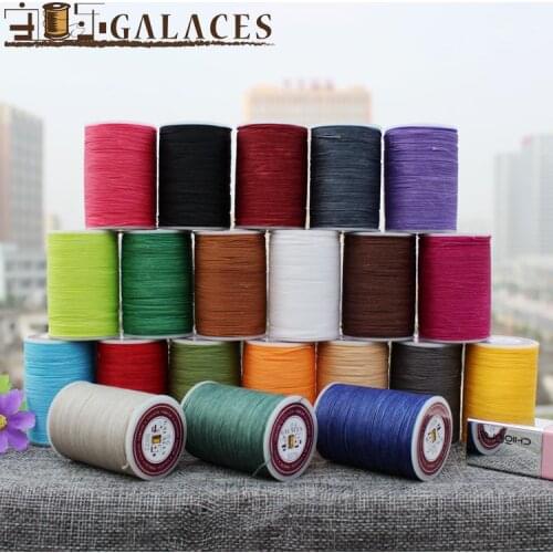 1pcs Circular Hand 120M/roll 0.5mm Leather Sewing Waxed Thread, Thread Cord for Hand Sewing Leather DIY for Bracelet Necklace