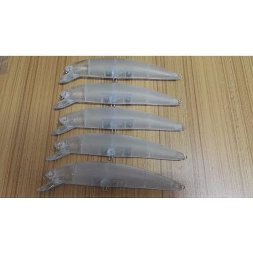5pcs Unpainted Crankbait Fishing Lure Body 7 1/2 Inch 1 1/6 OZ Blank lures Minnorbaits JSS185