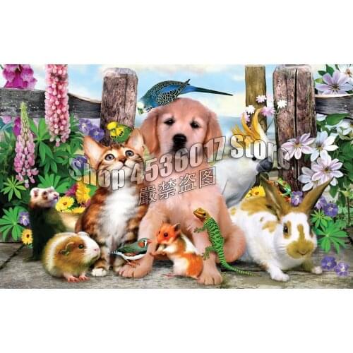 Diamond Embroidery Dogs Gardening Diy Diamond Painting Full Drill Flowers Baby Animals Cats Handmade Wall Decor Mosaic canvas