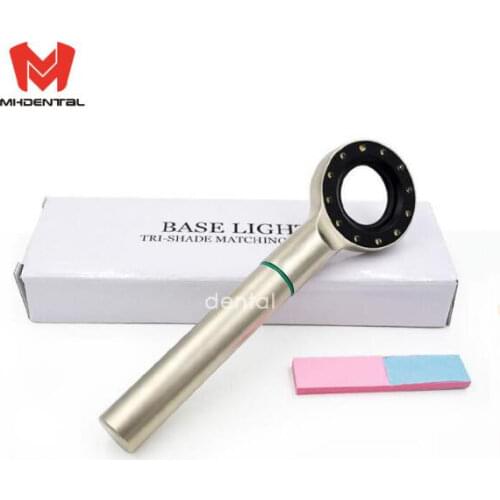 BASE LIGHT 3 in 1 Dental TRI Spectra LED Shade Matching Tooth Colorimetric 12 LED lights Teeth whitening guide for dentist