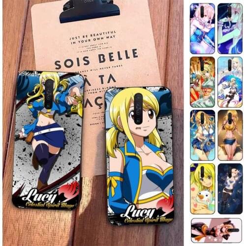 FHNBLJ Fairy Tail Lucy Heartfilia Phone Case for Redmi 5 6 7 8 9 A 5plus K20 4X S2 GO 6 K30 pro