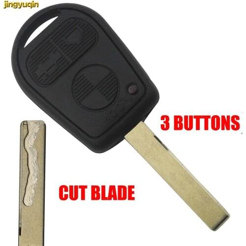 Jingyuqin Car Key Blade Keyless for BMW 3 buttons Cut Blade Key Remote Replacement