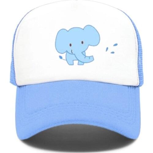 Printing Mesh Cap DIY Elephant Wholesale Snapback Men Women Simple Hip Hop Fashion Casual Trucker Hat 2020