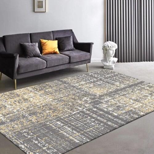 Northern European-Style Light Luxury Rug Simple Plain Gray Red Carpet Living Room Bedroom Bed Blanket Kitchen Floor Mat