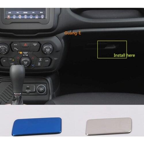 Car Body Cover Stainless Steel Glove Box Trim Sequins Front Panel 1pcs For Jeep Renegade 2016 2017 2018 2019 2020