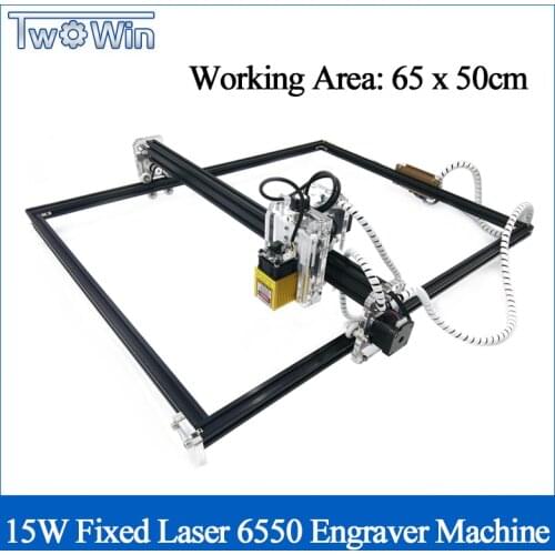 15W Fixed-focus 500MW/2500MW/5500MW Laser DIY Laser Engraver Machine 6550 CNC Laser Machine Wood Router for Cutting & Engraving