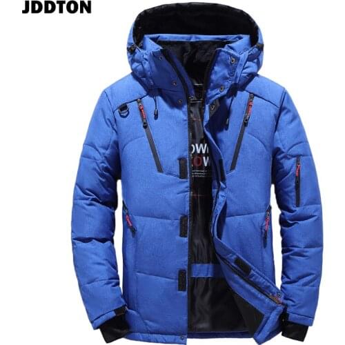 JDDTON Winter Mens Hood Down Jackets Thicken Parka Thermal Coats Casual Slim Streetwear Windbreakers Fashion Men Clothing JE263