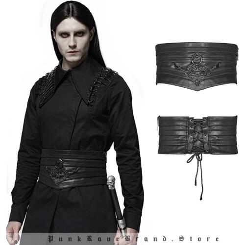 PUNK RAVE Mens Chinese Style Restoration Cascade Waist Seal Gothic Gorgeous Girdle Stage Perform Party Men Clothes Accessories