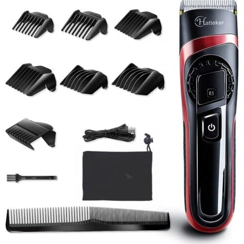 Mens waterproof hair trimmer professional rechargeable hair clipper beard trimer electric hair cutter machine for men 100-240v
