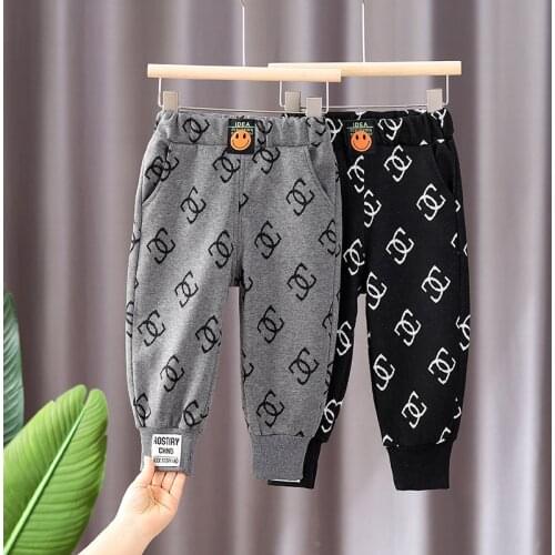 2021 New Spring children Pants Girl Pants Letter Pattern Pants Baby Boy Spring Autumn Childrens Pants Casual Style Kids Clothes