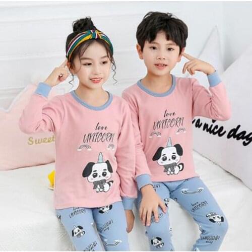 New Unicorn Pajamas Children Kids Girls Pijamas Sets for Sleepwear Animal Pyjamas Boys Clothes Autumn Nightwear