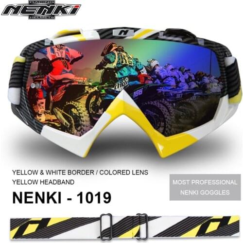 Free shipping 1pcs NENKI Motorcycle Motocross Off-Road Glasses Racing ATV Dirt Bike Anti-UV Helmet Motorcycle Goggle