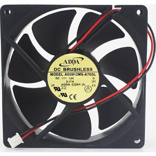 ADDA AD0912MS-A70GL 90mm 9cm DC 12V 0.17A server axial cooling fan 90x90x25mm