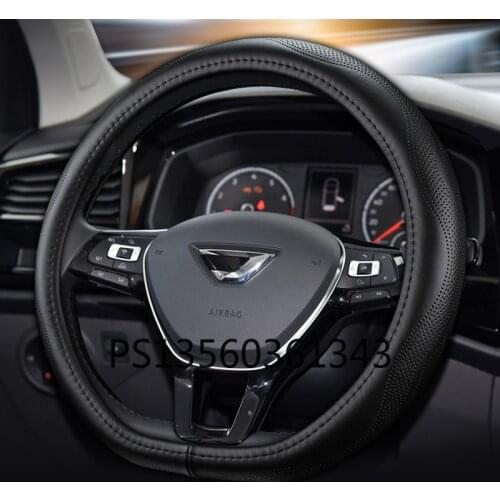 Suitable for Volkswagen VW Sagitar Passat Scirocco T-ROC Bora Touran Toureg leather steering wheel cover
