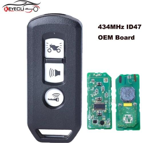 KEYECU OEM Motorcycle Scooter Remote for Honda K35V3 ADV SH 150 Forza 300 125 PCX150 2018 Fob 434MHz 47 014008330 017553930