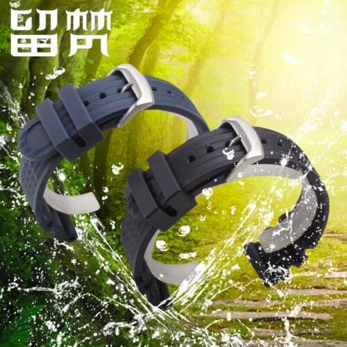 Soft Rubber Silicone Watch Band For Seiko SKX009 Series Diving 20mm 22mm Wristband Bracelet Accessories mens wrist watch Strap