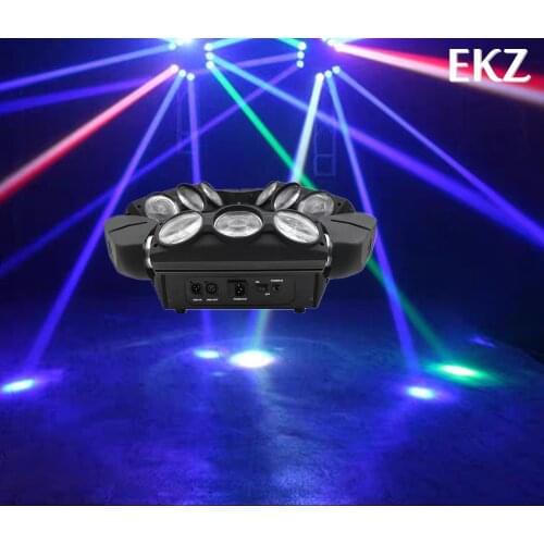 LED RGBW 4in1 9 Eyes 3W Mini Spider Light Nine-headed Bird Moving Head Beam Stage Light for Night Club Party disco sing dance