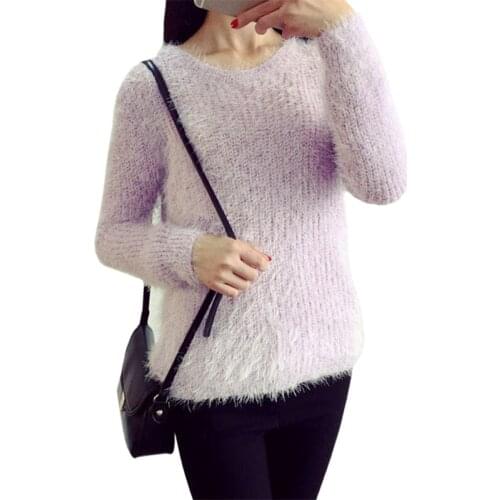 Europe America Sweater Women 2021 Autumn Winter Pullover New Hedging Pure Color Sweaters womens Clothing Vestidos MMY319
