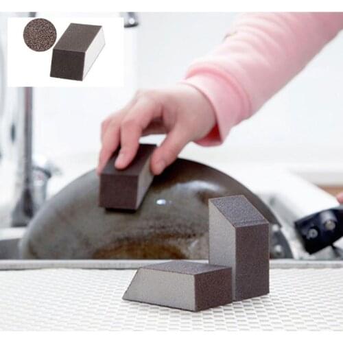 Trapezoid Sponge Eraser Rust Brush Wash Bowl Cleaning Brush Sponge Emery Descaling Cleaning Pot Kitchen Cleaning Tool Gadget